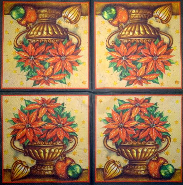 095 Christmas Flowers - 3-ply (95)